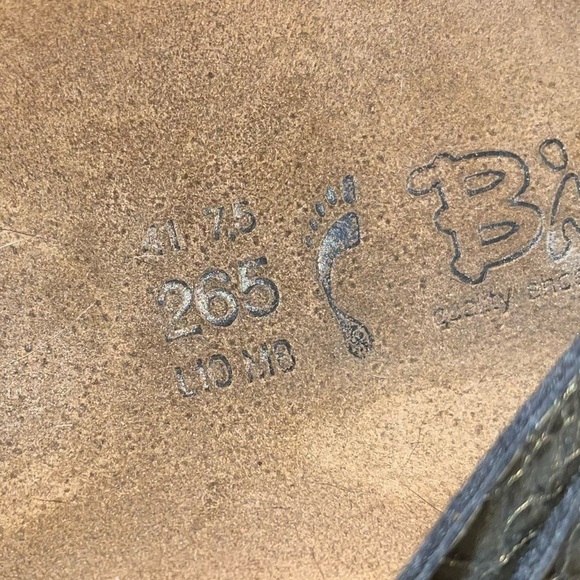 Birkenstocks Birkis Bronze Gold Metallic Scales Snakeskin Print Sandals 41 - Picture 4 of 4